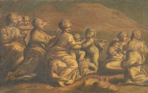 Allegoria di figure e putti  - Asta Importanti Sculture e Dipinti Antichi - Associazione Nazionale - Case d'Asta italiane