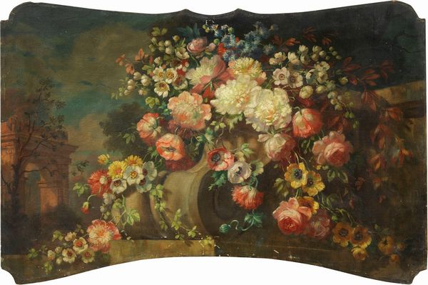 Due opere raffiguranti Natura morta con vaso di fiori  - Asta Importanti Sculture e Dipinti Antichi - Associazione Nazionale - Case d'Asta italiane