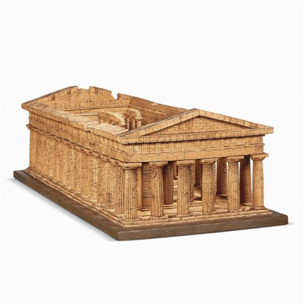 MODELLO DEL TEMPIO DI POSEIDONE A PAESTUM, FINE XIX SECOLO-INIZIO SECOLO XX  - Asta International fine art e objets de vertu russi da un'importante collezione - Associazione Nazionale - Case d'Asta italiane