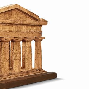 MODELLO DEL TEMPIO DI POSEIDONE A PAESTUM, FINE XIX SECOLO-INIZIO SECOLO XX  - Asta International fine art e objets de vertu russi da un'importante collezione - Associazione Nazionale - Case d'Asta italiane