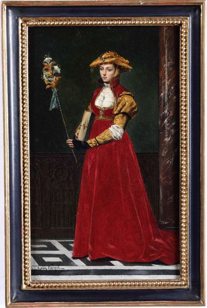 Léon Lucien Goupil : Figura di gentildonna con cappello  - Asta Dipinti del XIX-XX secolo - Associazione Nazionale - Case d'Asta italiane