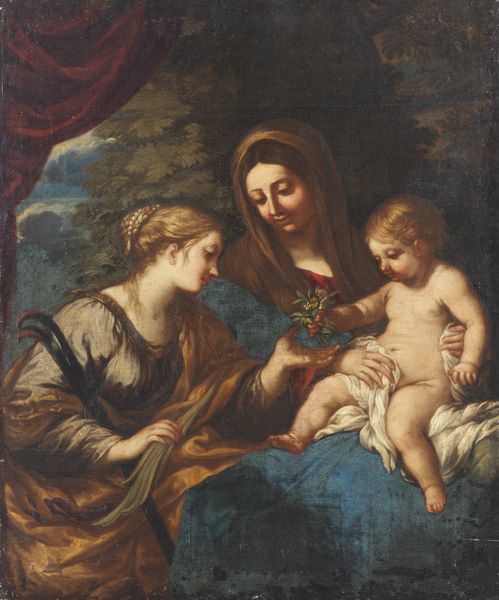 PIETRO DA CORTONA (1596 - 1669) : Bottega di. Madonna con Bambino e Santa Martina  - Asta Asta 379 | ARTE ANTICA E DEL XIX SECOLO - Dipinti antichi e antiquariato  Online - Associazione Nazionale - Case d'Asta italiane