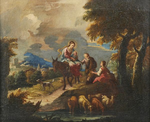 ARTISTA VENETO DEL XVIII SECOLO : Riposo durante la fuga in Egitto  - Asta Asta 379 | ARTE ANTICA E DEL XIX SECOLO - Dipinti antichi e antiquariato  Online - Associazione Nazionale - Case d'Asta italiane