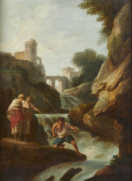 ARTISTA DEL XVIII SECOLO : Paesaggio con torrente e pescatori  - Asta Asta 379 | ARTE ANTICA E DEL XIX SECOLO - Dipinti antichi e antiquariato  Online - Associazione Nazionale - Case d'Asta italiane