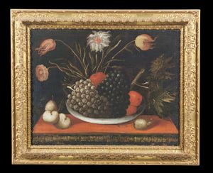 ARTISTA SPAGNOLO DEL XVII SECOLO : Coppia di dipinti raffiguranti nature morte con fiori e frutta  - Asta Asta 379 | ARTE ANTICA E DEL XIX SECOLO - Dipinti antichi e antiquariato  Online - Associazione Nazionale - Case d'Asta italiane