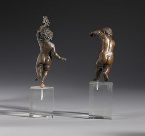 BRONZISTA CENTROITALIANO DEL XVII SECOLO : Coppia di putti in bronzo  - Asta Asta 379 | ARTE ANTICA E DEL XIX SECOLO - Dipinti antichi e antiquariato  Online - Associazione Nazionale - Case d'Asta italiane