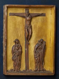 SCULTORE DEL XVII-XVIII SECOLO : Crocifissione in legno intagliato con Cristo, Maria e S. Giovanni  - Asta Asta 379 | ARTE ANTICA E DEL XIX SECOLO - Dipinti antichi e antiquariato  Online - Associazione Nazionale - Case d'Asta italiane