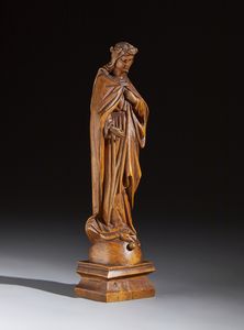 SCULTORE NORD EUROPEO DEL XIX SECOLO : Madonna in legno scolpito  - Asta Asta 379 | ARTE ANTICA E DEL XIX SECOLO - Dipinti antichi e antiquariato  Online - Associazione Nazionale - Case d'Asta italiane