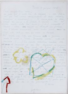 Giosetta Fioroni : Senza titolo  - Asta Arte moderna e contemporanea - Associazione Nazionale - Case d'Asta italiane