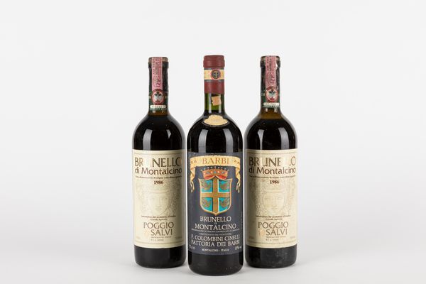 Toscana : Barbi e Poggio Salvi Brunello di Montalcino (3 BT)  - Asta Vini e distillati - Associazione Nazionale - Case d'Asta italiane