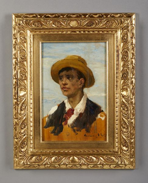 DELLEANI LORENZO (1840 - 1908) : Ragazzo con cappello alla brettone  - Asta Asta 381 | ARTE ANTICA E DEL XIX SECOLO - Dipinti del XIX secolo  Online - Associazione Nazionale - Case d'Asta italiane