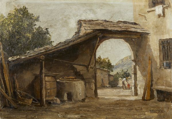 LEIDI PIETRO (1892 - 1930) : Paesaggio rustico con personaggi  - Asta Asta 381 | ARTE ANTICA E DEL XIX SECOLO - Dipinti del XIX secolo  Online - Associazione Nazionale - Case d'Asta italiane