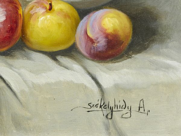 SZEKELYHIDY (XX SECOLO) A. : Natura morta con fiori e frutta  - Asta Asta 381 | ARTE ANTICA E DEL XIX SECOLO - Dipinti del XIX secolo  Online - Associazione Nazionale - Case d'Asta italiane