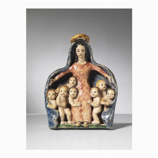 MADONNA CON BAMBINI  - Asta Design e Arti Decorative del '900 - Associazione Nazionale - Case d'Asta italiane