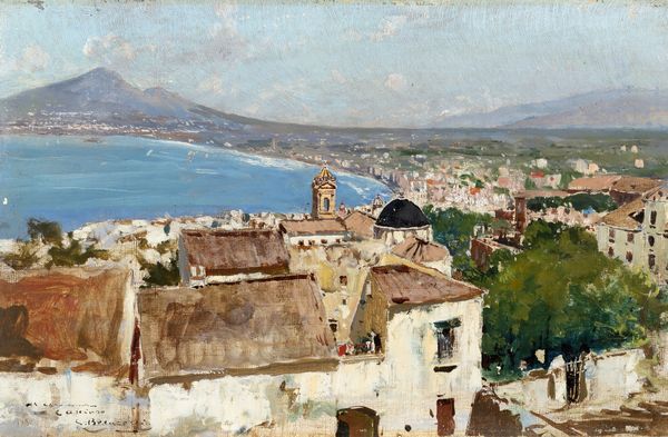 Carlo Brancaccio : Torre Annunziata vista da Castellammare  - Asta Arte figurativa tra XIX e XX Secolo - Associazione Nazionale - Case d'Asta italiane