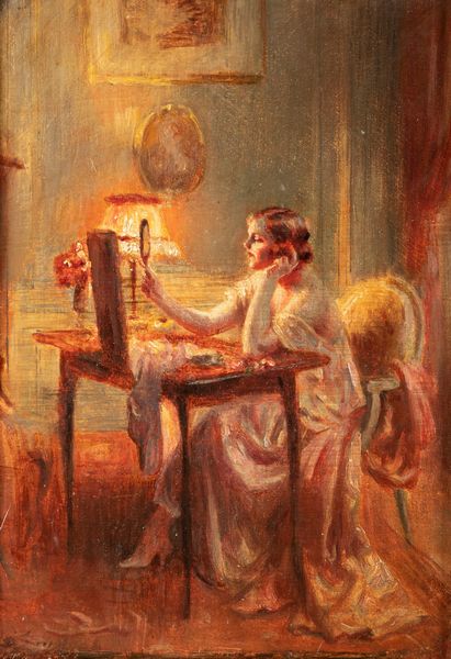 Delphin Enjolras : Donna allo specchio  - Asta Arte figurativa tra XIX e XX Secolo - Associazione Nazionale - Case d'Asta italiane