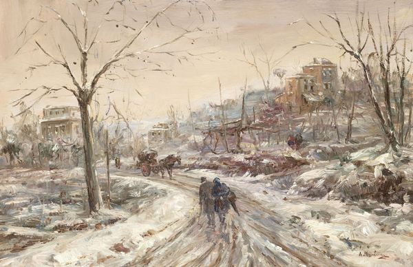 Antonio Martucci : Nevicata a Napoli  - Asta Arte figurativa tra XIX e XX Secolo - Associazione Nazionale - Case d'Asta italiane