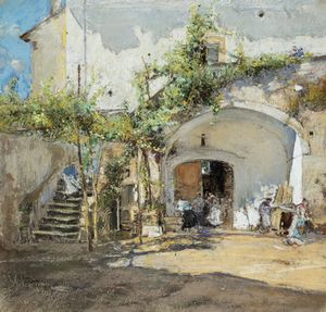 Giuseppe Casciaro - Cortile del Vomero Vecchio