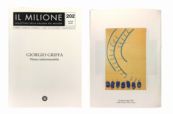 GIORGIO GRIFFA : Tre segni tre colori  - Asta Arte Moderna e Contemporanea - Associazione Nazionale - Case d'Asta italiane