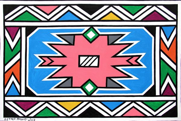 Esther MAHLANGU : Senza titolo  - Asta Arte Moderna e Contemporanea - Associazione Nazionale - Case d'Asta italiane