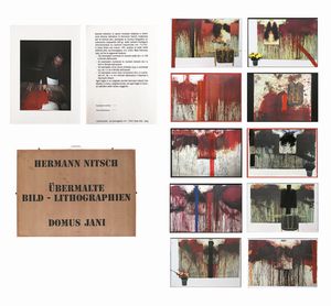 Hermann Nitsch - Ubermalte Bild - Lithographien, Domus Jani