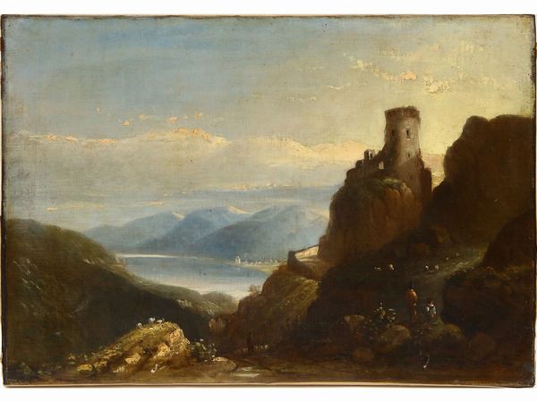 Samuel David Colkett : Paesaggio  - Asta L'arte di arredare - Associazione Nazionale - Case d'Asta italiane