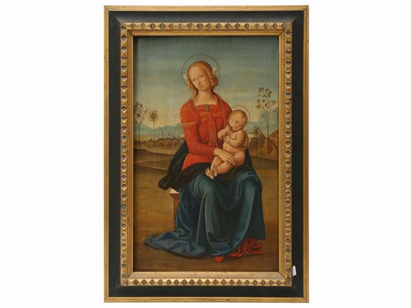 Da Pietro Perugino : Madonna con Bambino  - Asta L'arte di arredare - Associazione Nazionale - Case d'Asta italiane