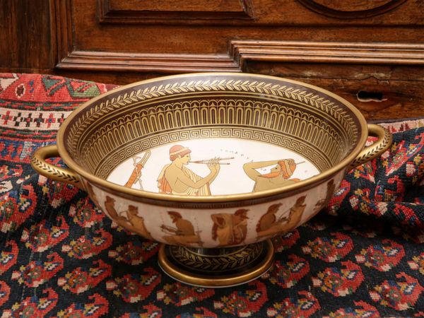 Vaso a coppa kylix in porcellana tedesca  - Asta L'arte di arredare - Associazione Nazionale - Case d'Asta italiane