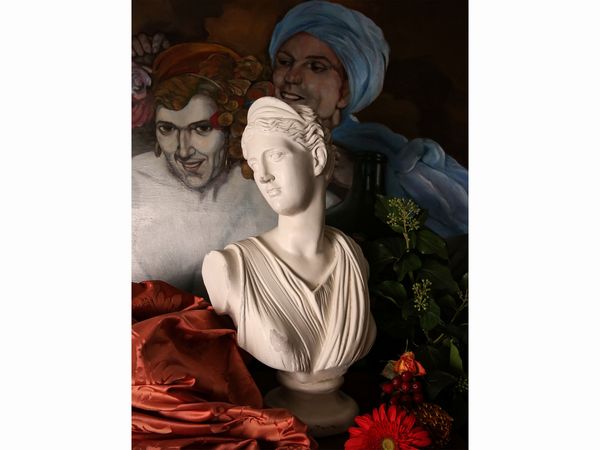 Busto classico in gesso  - Asta L'arte di arredare - Associazione Nazionale - Case d'Asta italiane