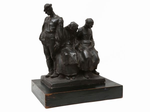 Gruppo in gesso patinato, 1920  - Asta L'arte di arredare - Associazione Nazionale - Case d'Asta italiane