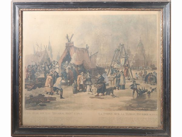 Luke Clennell : The fair on the Thames, Feb. 4 1814  - Asta L'arte di arredare - Associazione Nazionale - Case d'Asta italiane