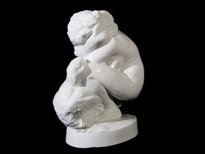 Leda e il cigno, Ernst Wenk per Rosenthal  - Asta L'arte di arredare - Associazione Nazionale - Case d'Asta italiane