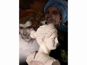 Busto classico in gesso  - Asta L'arte di arredare - Associazione Nazionale - Case d'Asta italiane