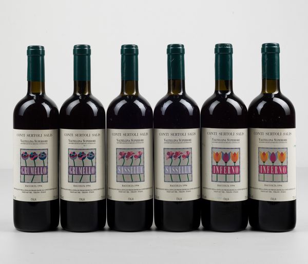 Conti Sertoli Salis, Grumello<BR>Conti Sertoli Salis, Inferno<BR>Conti Sertoli Salis, Sassella  - Asta Winter Wine Auction - Associazione Nazionale - Case d'Asta italiane