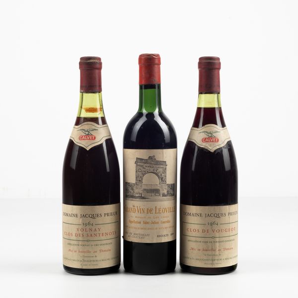 Domaine Jacques Prieur, Volnay Clos des Santenots<BR>Marquis de las Cases, Grand Vin de Leoville Saint Julien<BR>Domaine Jacques Prieur, Clos de Vougeot  - Asta Winter Wine Auction - Associazione Nazionale - Case d'Asta italiane