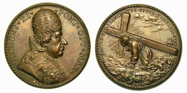 STATO PONTIFICIO. CLEMENTE XI, 1700-1721. ELEZIONE AL PONTIFICATO. Medaglia in bronzo 1700.  - Asta Numismatica - Associazione Nazionale - Case d'Asta italiane