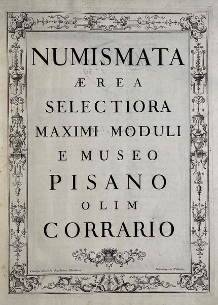 (inc. FALDONI G.A.). Numismata aerea selectiora maximi moduli e Museo Pisano olim Corrario, apud Baptistam Albritium Hieronymi filium.  - Asta Numismatica - Associazione Nazionale - Case d'Asta italiane