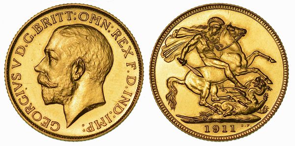 REGNO UNITO. GEORGE V, 1910-1936. Sovereign 1911. Londra (Proof).  - Asta Numismatica - Associazione Nazionale - Case d'Asta italiane