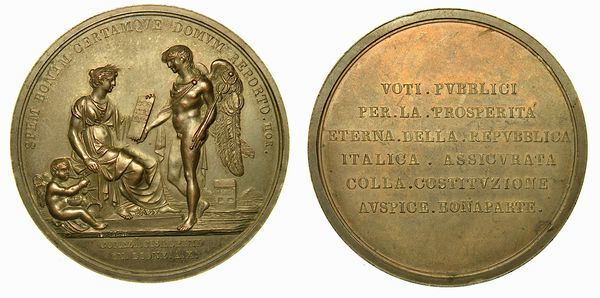 LA REPUBBLICA ITALICA PER IL COMIZIO DI LIONE. Medaglia in bronzo A. X  - Asta Numismatica - Associazione Nazionale - Case d'Asta italiane