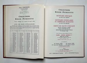 VINCHON J. Collections ROGER PEYREFITTE. Monnaies Grecques en Or et en Argent, Monnaies Consulaires et Imperiales Romaines en Or et en Bronze. Parigi, 29 aprile 1974.  - Asta Numismatica - Associazione Nazionale - Case d'Asta italiane