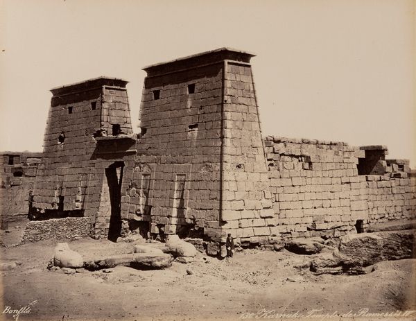 Félix Bonfils : Karnak, temple de Ramesses IV ; Karnak, dromos  - Asta Fotografia: Under 1K - Associazione Nazionale - Case d'Asta italiane