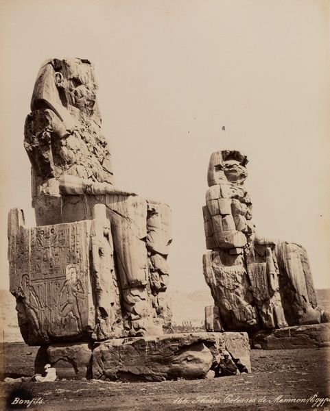 Félix Bonfils : Thbes, Colosses de Memnon, Egypte ; Thebes, Egypte  - Asta Fotografia: Under 1K - Associazione Nazionale - Case d'Asta italiane