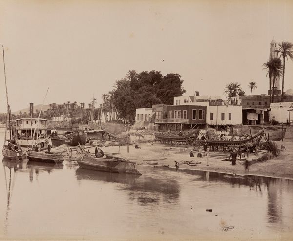 Félix Bonfils : Phyloe, Ve gnrale des temples Isis, Egypte ; Assuan, le port  - Asta Fotografia: Under 1K - Associazione Nazionale - Case d'Asta italiane