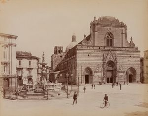 Giacomo Brogi - Messina, la cattedrale colla Fontana del Montorsoli