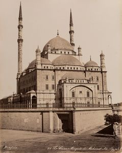 Félix Bonfils - Le Caire, Mosque de Mohamet Ali ; Mosque de sultan Kaoulun exteriur