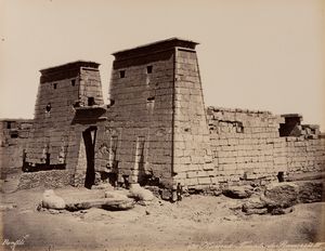 Félix Bonfils - Karnak, temple de Ramesses IV ; Karnak, dromos