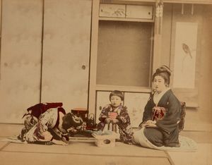 Raimund Von Stillfried, Attribuito a - Senza titolo (Madre con bambini)