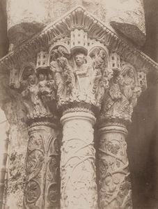 Baron Wilhelm von Gloeden, Attribuito a, - Senza titolo (Monreale, colonne del Chiostro)