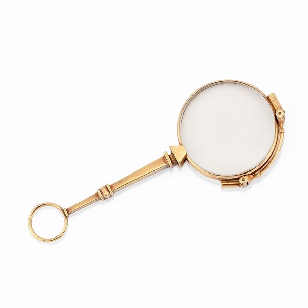 Lorgnette in oro giallo 14k  - Asta Argenti dal XVIII al XX secolo - Associazione Nazionale - Case d'Asta italiane