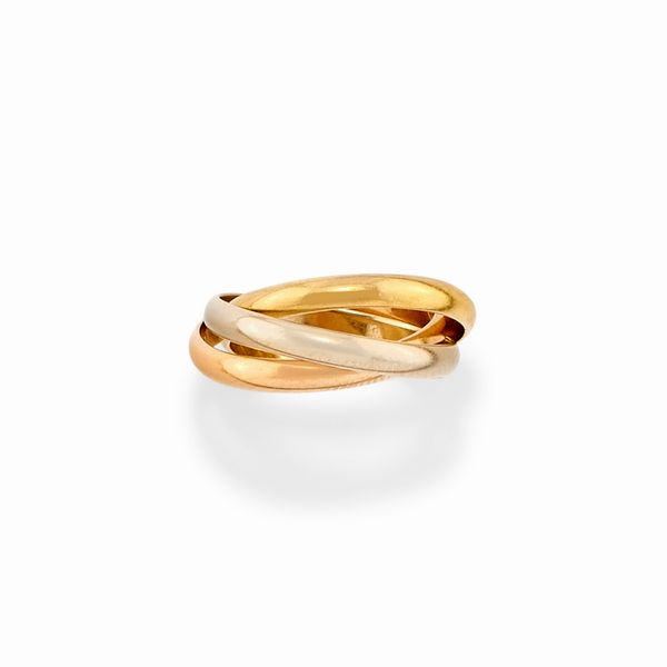 CARTIER : Anello nei tre ori 18k  - Asta Argenti dal XVIII al XX secolo - Associazione Nazionale - Case d'Asta italiane